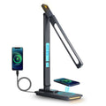 3-in-1 LED Desk Lamp with Wireless Charger 10W Qi Fast Charging, Modern Dimmable Table Lamp for Home Office Bedroom